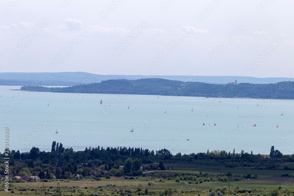 View of the Tihany penisula from the Somlyo mountain