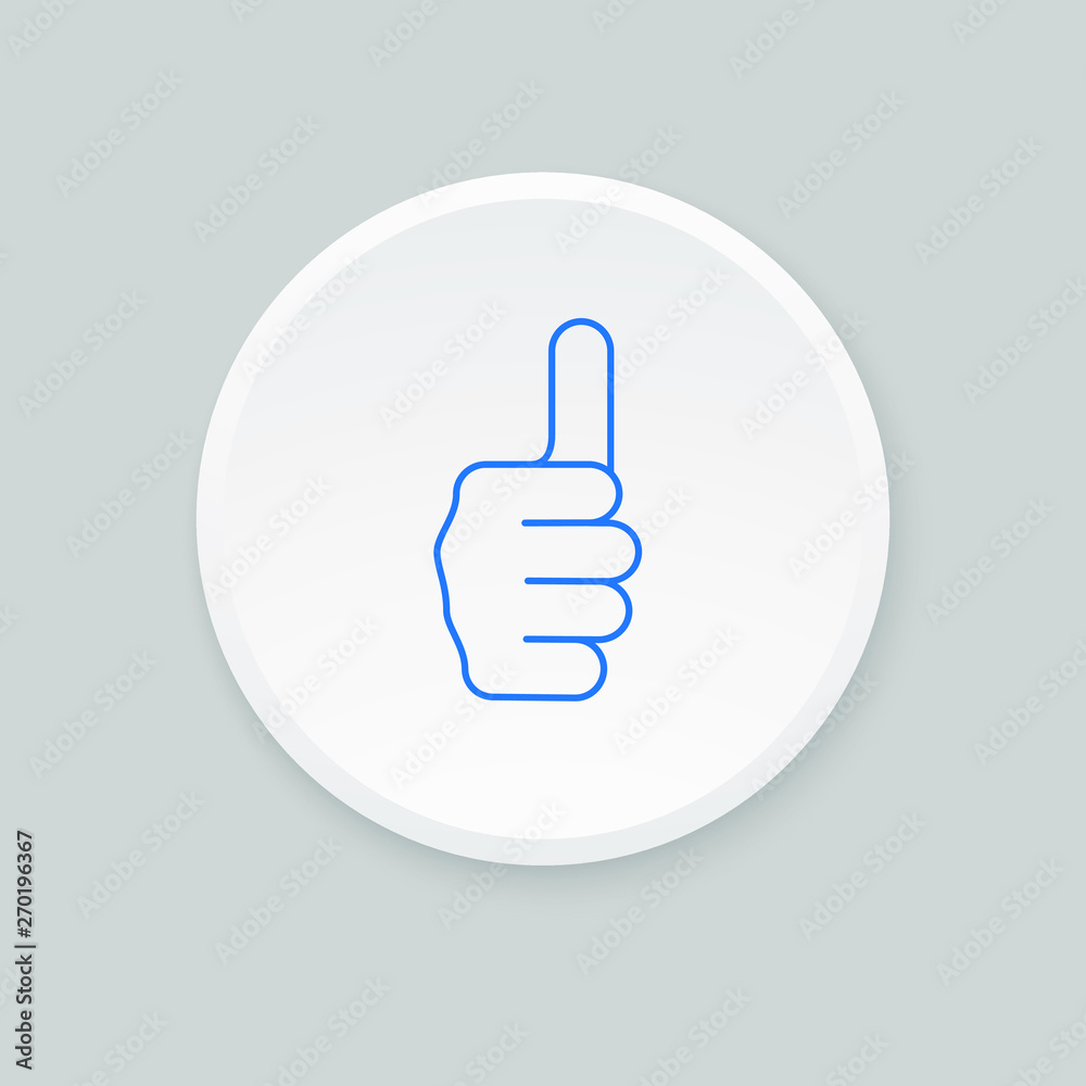 Thin line hand icon. Vector illustration. Thin line hand icon. Vector illustration.