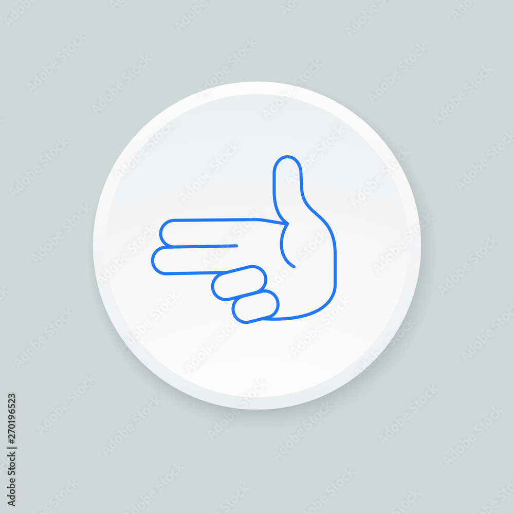 Thin line hand icon. Vector illustration. Thin line hand icon. Vector illustration.