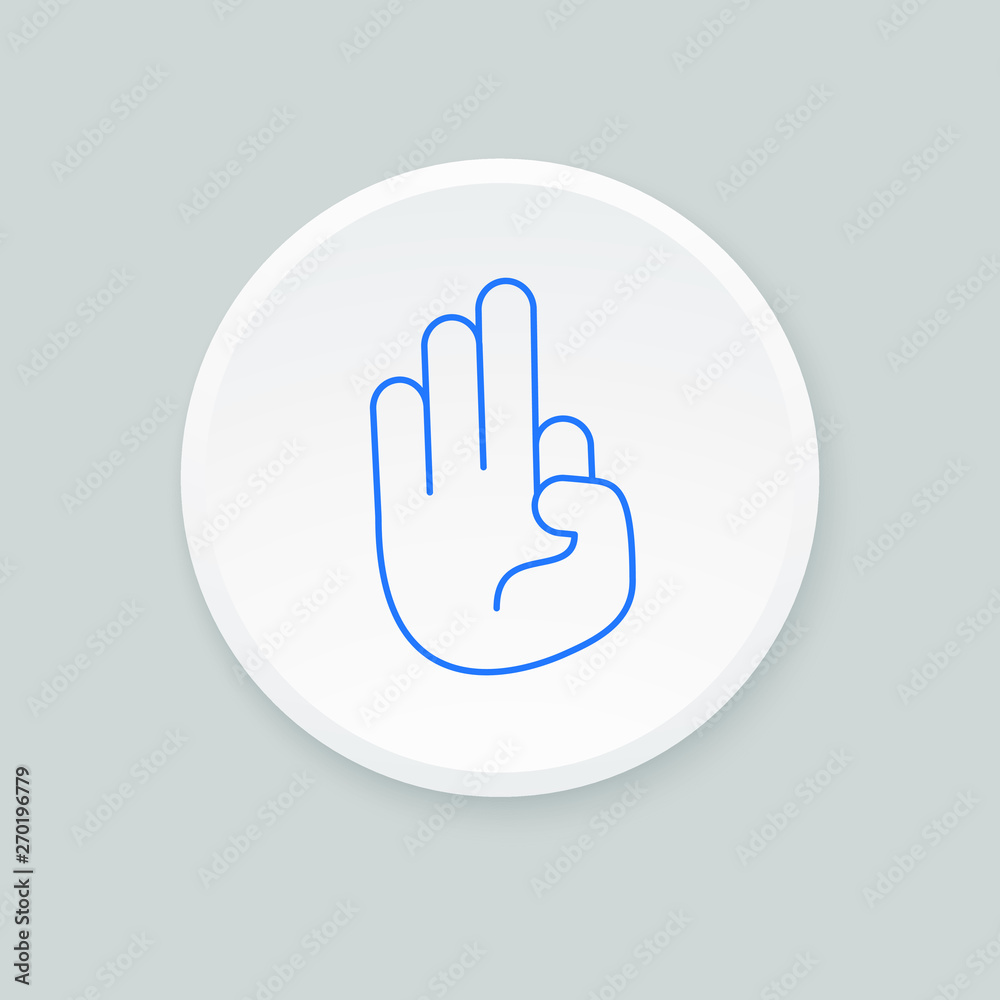Thin line hand icon. Vector illustration. Thin line hand icon. Vector illustration.