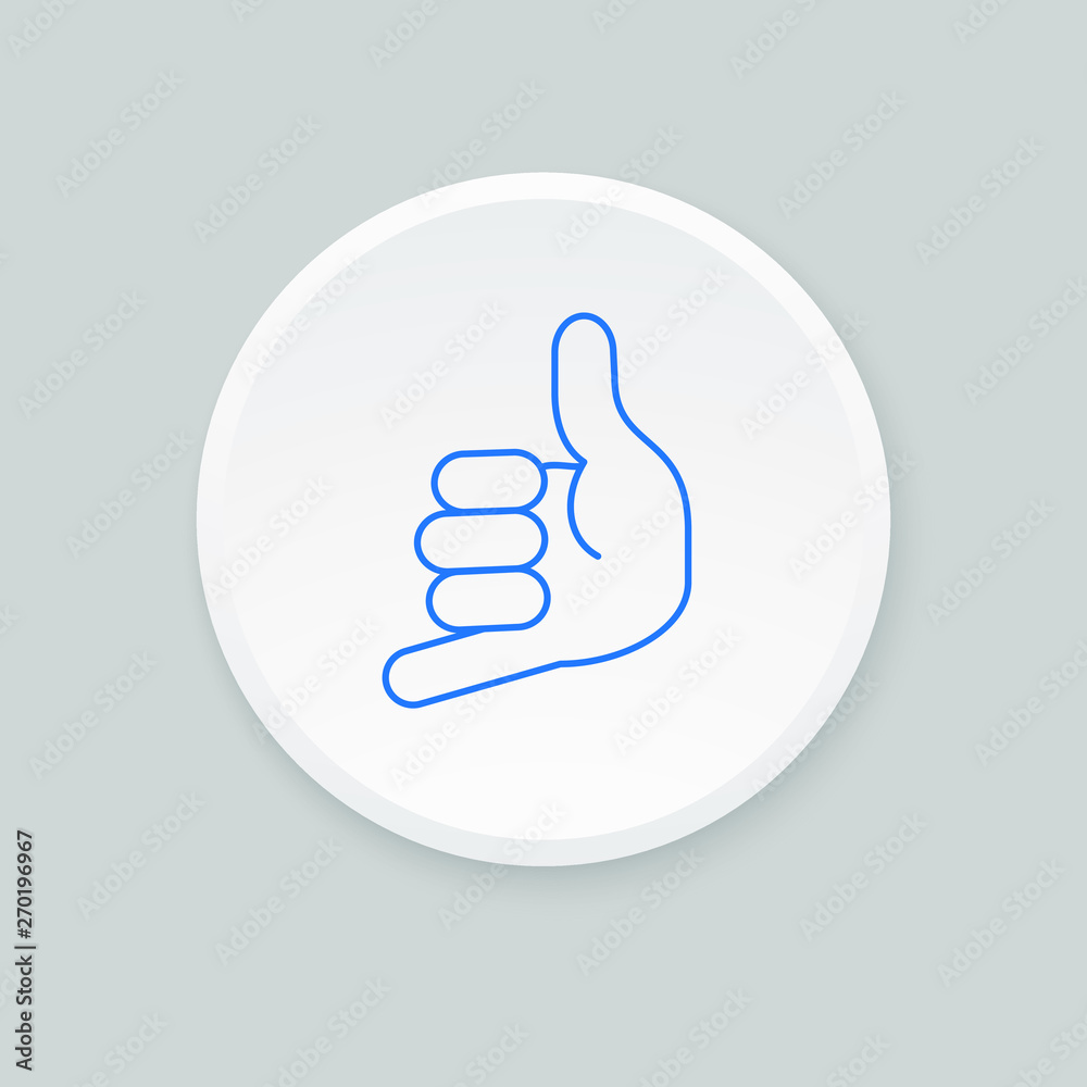 Thin line hand icon. Vector illustration. Thin line hand icon. Vector illustration.