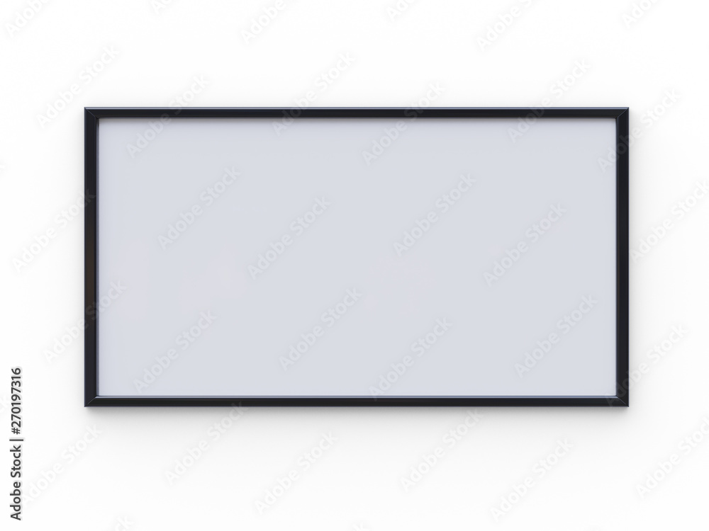3D rendering of blank billboard (empty advertisement) on brick wall. Empty mockup template 3D rendering of blank billboard (empty advertisement) on brick wall. Empty mockup template