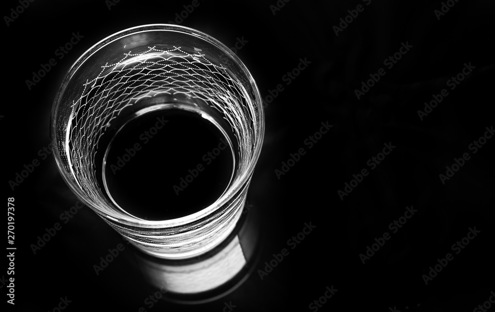 Glass of water isolated on black background Glass of water isolated on black background