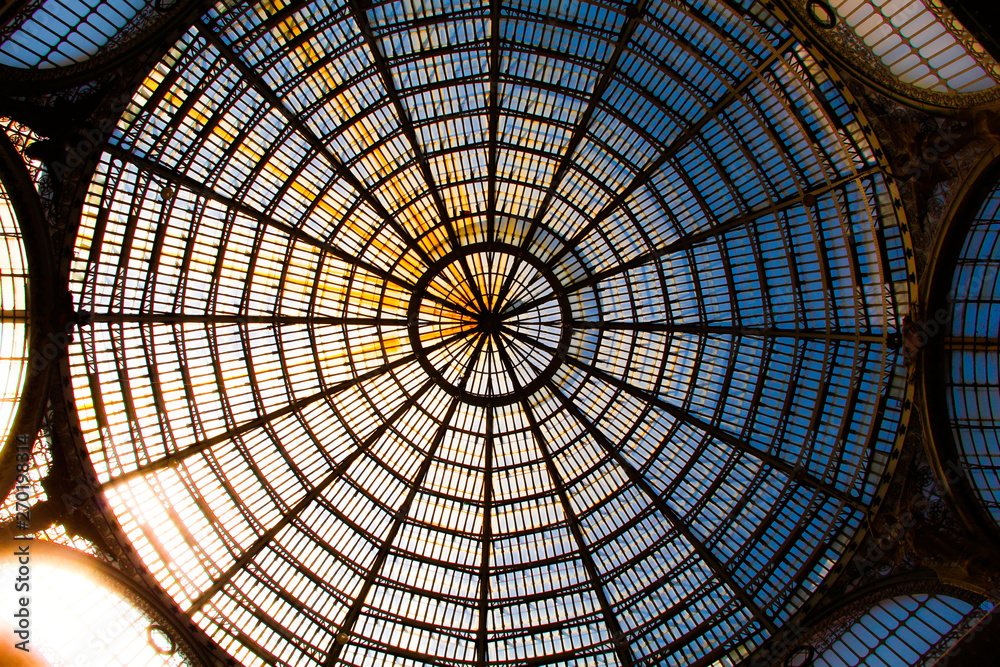 glass roof of an old building