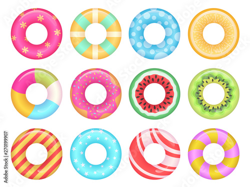 Rubber swimming ring set, sea fun and security