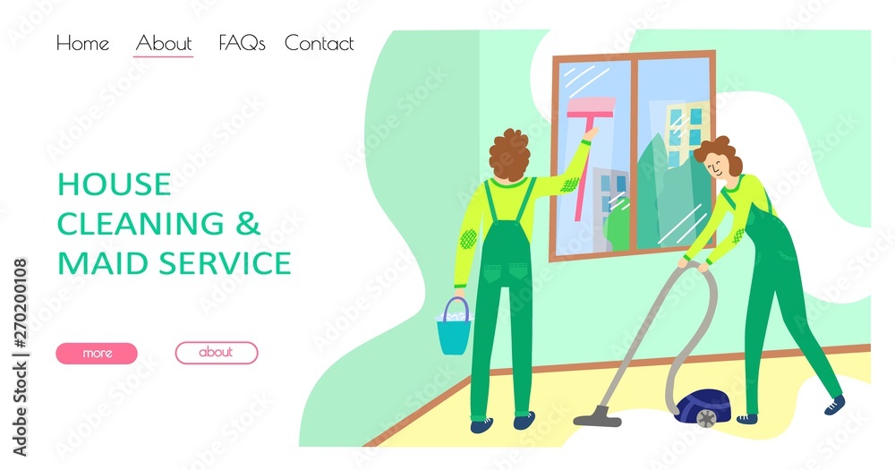 Cleaning service concept