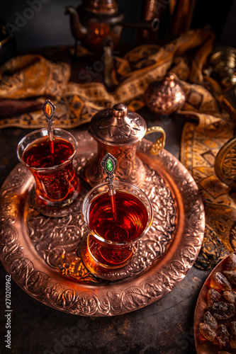 Fototapeta Naklejka Na Ścianę i Meble -  Two cups of turkish tea