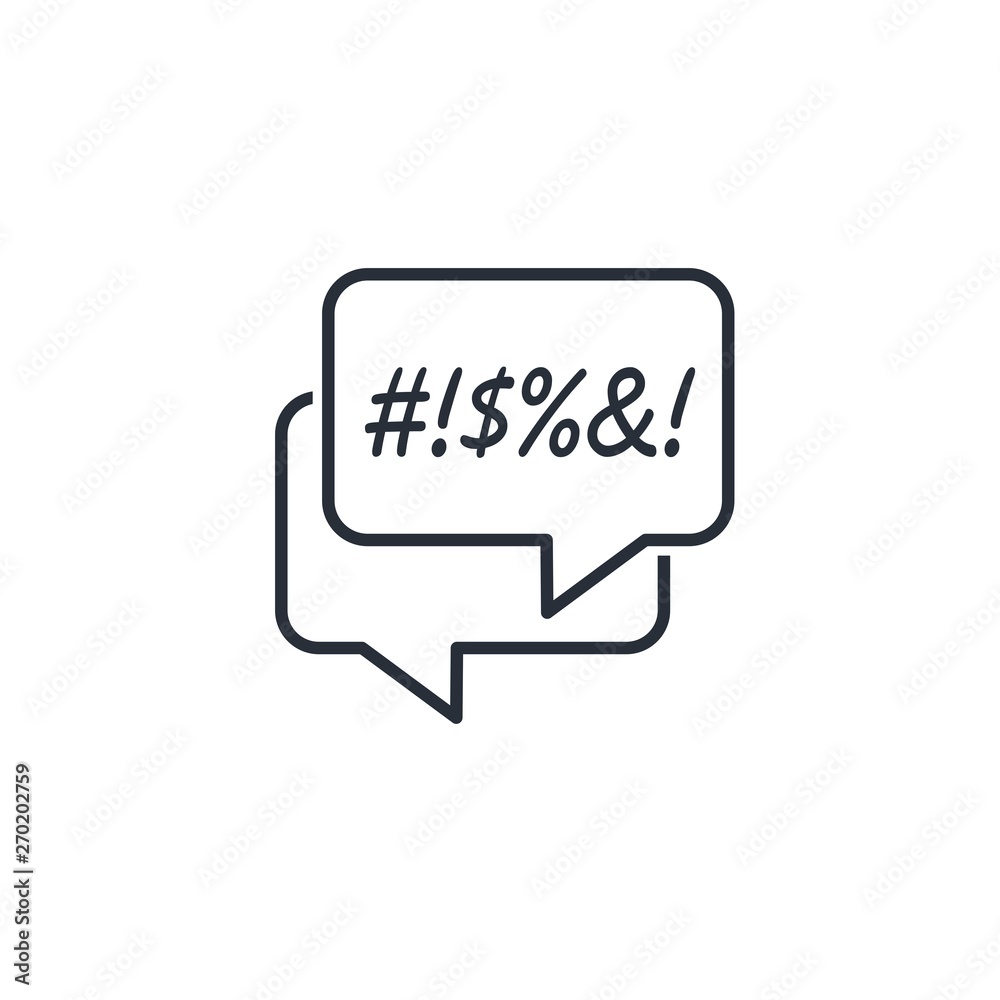 The swearing . Feedback Line Icon. Vector linear icon. The swearing . Feedback Line Icon. Vector linear icon.