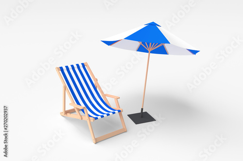 3D sun beach umbrella and folding chair with cloth cover with naval pattern