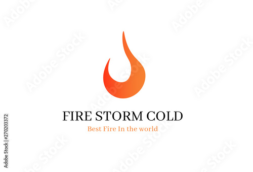 Fire Flame Logo - Red fire flat icons and pictograms isolated on white background for danger concept logo