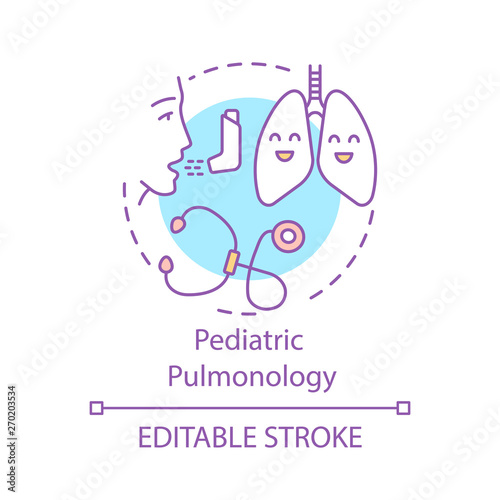Pediatric pulmonology concept icon