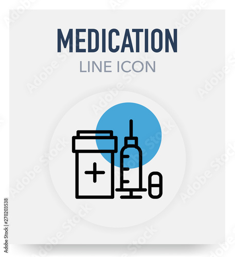 Medication Line Icon