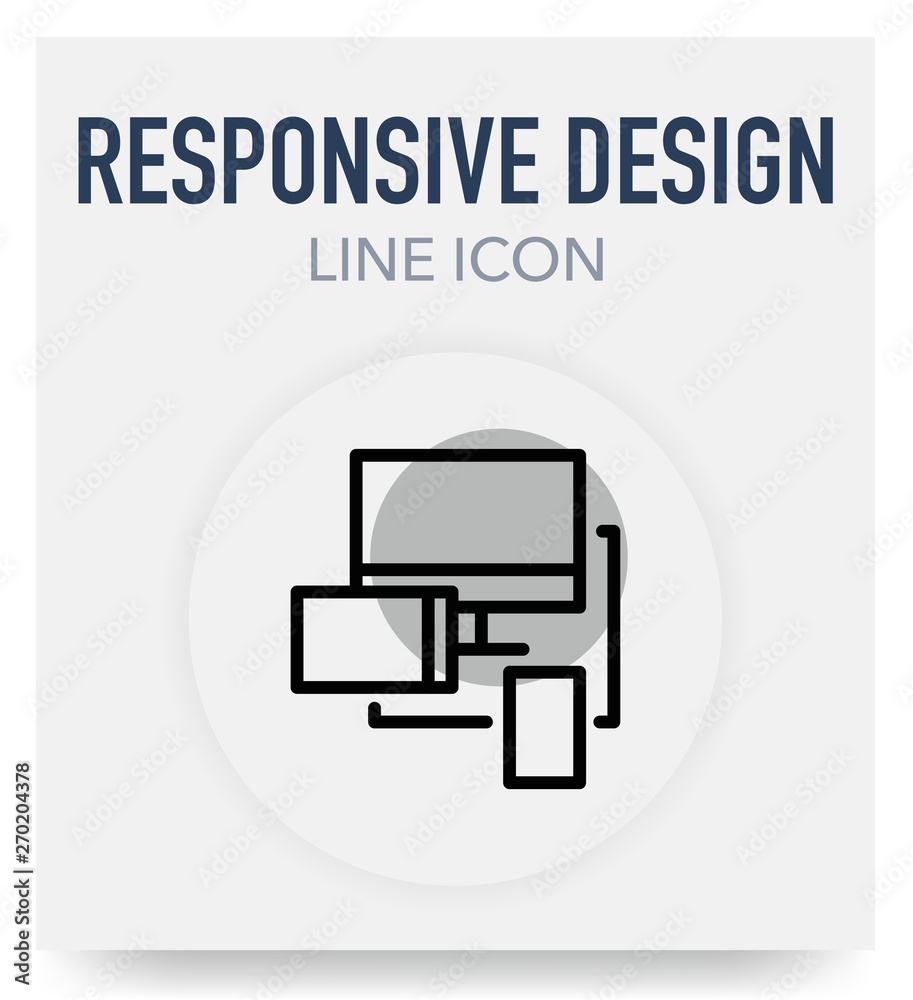 Fototapeta premium Responsive Design Line Icon