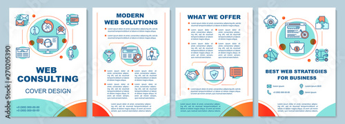 Web consulting brochure template layout