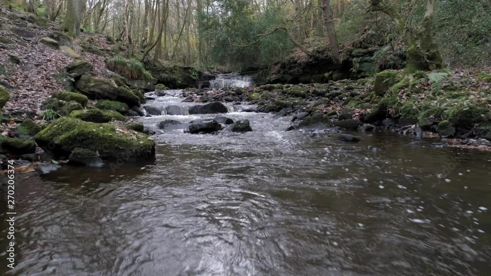 Drone Slowly following a stream, Goit Stock, Yorkshire Drone Slowly following a stream, Goit Stock, Yorkshire