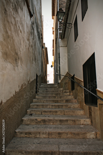 Narrow streets in small village  Spain
