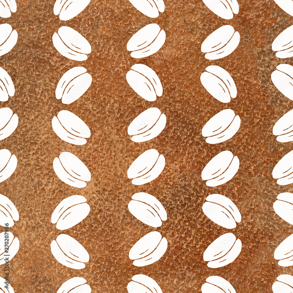 Obraz premium Seamless pattern with coffee beans pattern. Sketch, graphics for the design of prints, backgrounds, wallpapers, advertising, menus, packaging, wrappers cafes