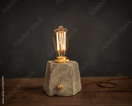 Vintage Edison Cement Designlamp photo