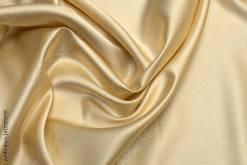 Milk-colored taffeta silk fabric artistic layout. Texture, background. template. photo