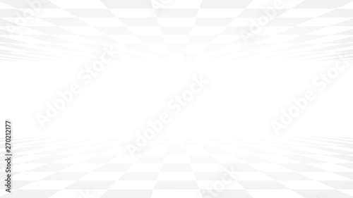 Abstract perspective white geometric shape background and empty space.