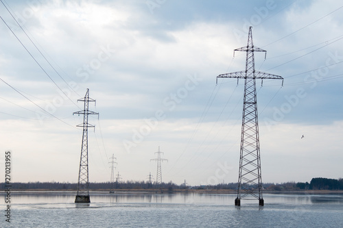 power lines on the water © Mikalai