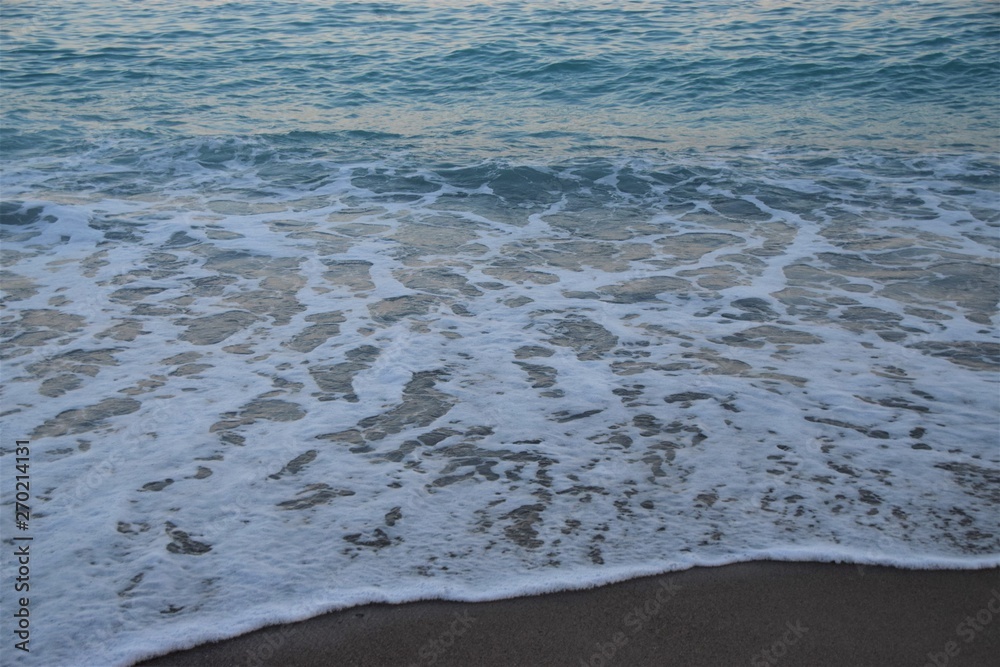 Sea waves water movement detail