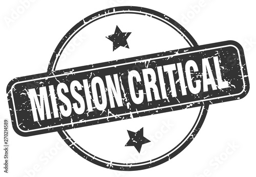 mission critical grunge stamp