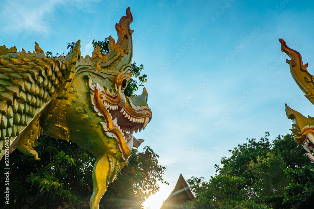Fototapeta premium Head dragon in Thailand temple