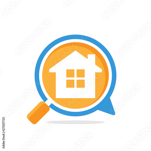 Vector illustration icon with media communication and review concept, for building inspection information access