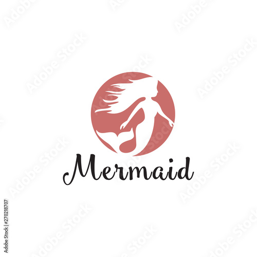 Mermaid logo icon design vector template