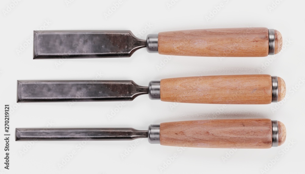 Realistic 3d Render of Chisels Realistic 3d Render of Chisels
