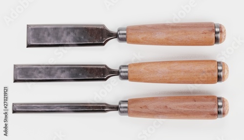 Realistic 3d Render of Chisels