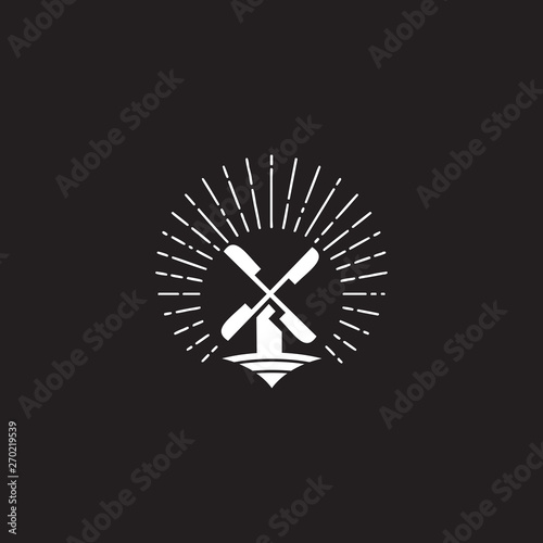 Windmill logo design vector template