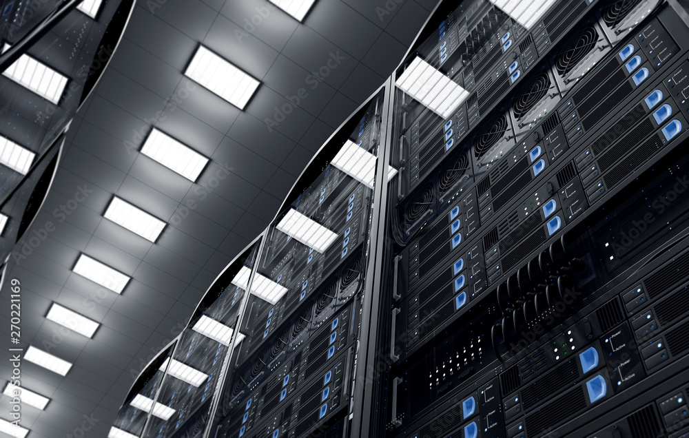 Fototapeta premium 3D Illustration Serverraum