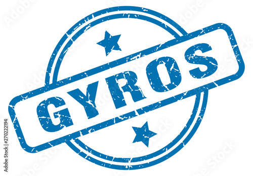 gyros grunge stamp