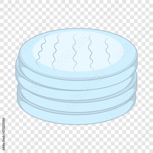 Cotton disc icon. Cartoon illustration of cotton disc vector icon for web design