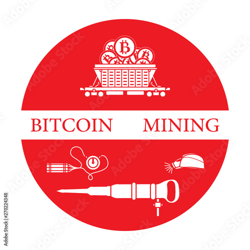 Railway car, bitcoin, dynamite, jackhammer, helmet