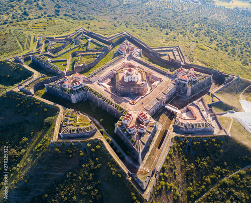 Aerial view of Conde de Lippe Fort, Elvas