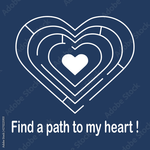 Labyrinth to the heart. Valentine's Day