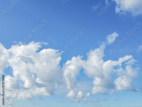 Fototapeta Naklejka Na Ścianę i Meble -  Background, clear blue sky with clouds