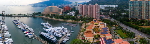 Aerial view of Hong Kong gold coast