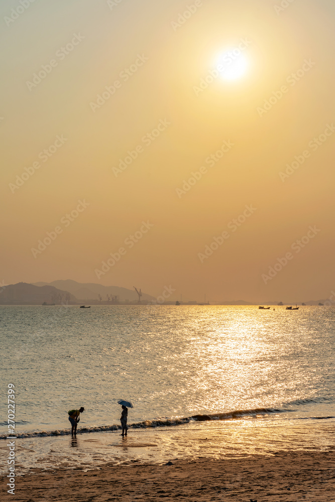Baicheng Beach at sunset