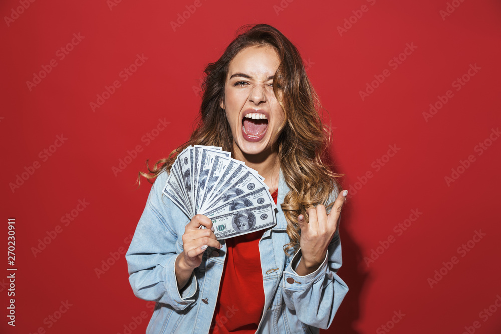 Portrait of a cheerful stylish young woman Portrait of a cheerful stylish young woman