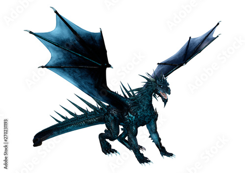 3D Rendering Fairy Tale Dragon on White © photosvac