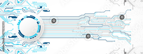 Abstract technology circuit board. Communication concept.