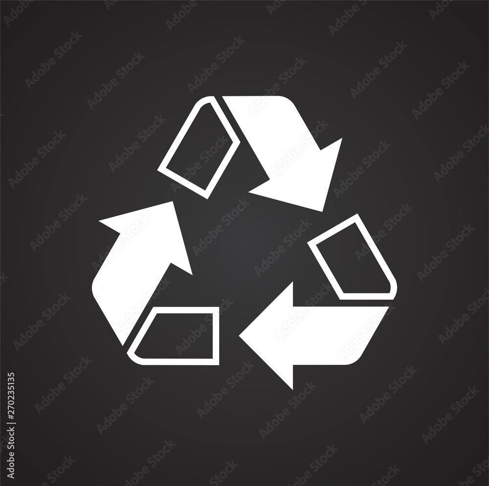Recycling icon on background for graphic and web design. Simple vector sign. Internet concept symbol for website button or mobile app. Recycling icon on background for graphic and web design. Simple vector sign. Internet concept symbol for website button or mobile app.