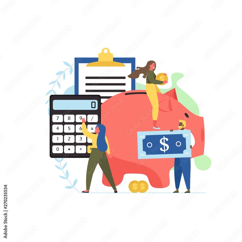 Company budget vector flat style design illustration Company budget vector flat style design illustration