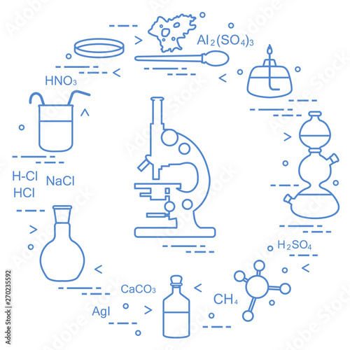 Chemistry scientific, education elements.