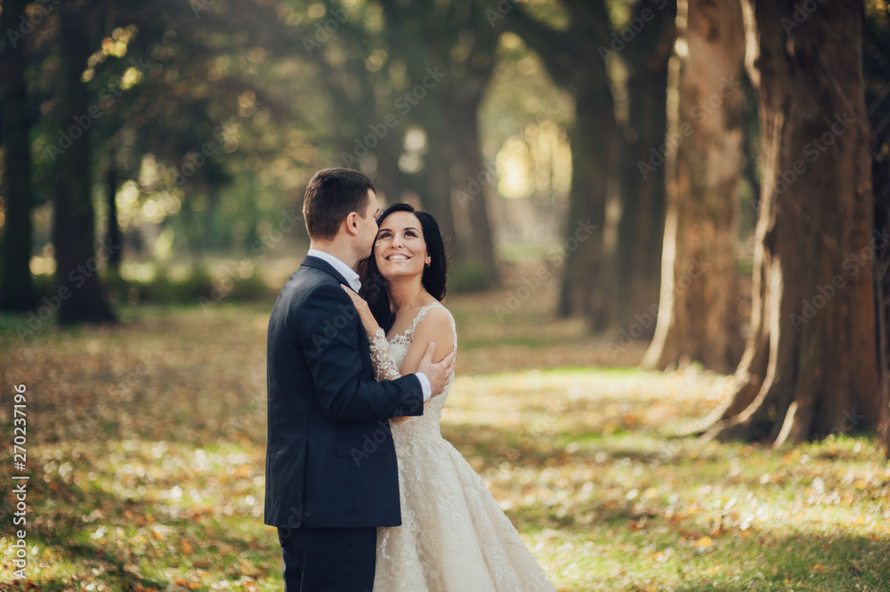 Romantic young couple celebrating their marriage. Romantic young couple celebrating their marriage.