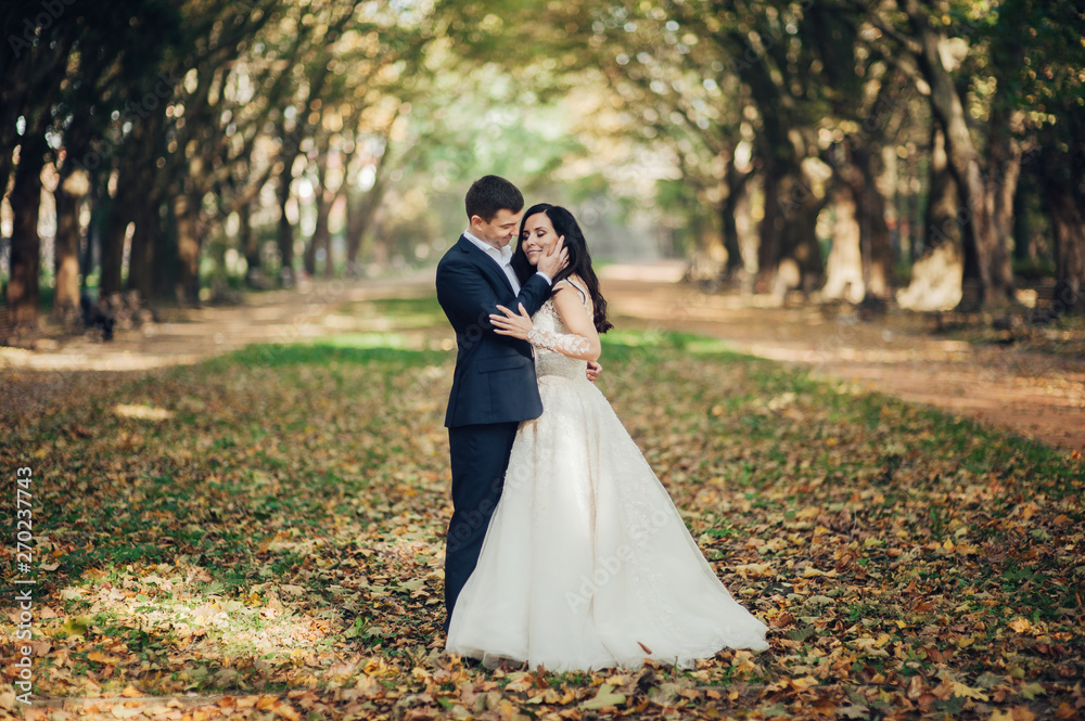 Romantic young couple celebrating their marriage. Romantic young couple celebrating their marriage.